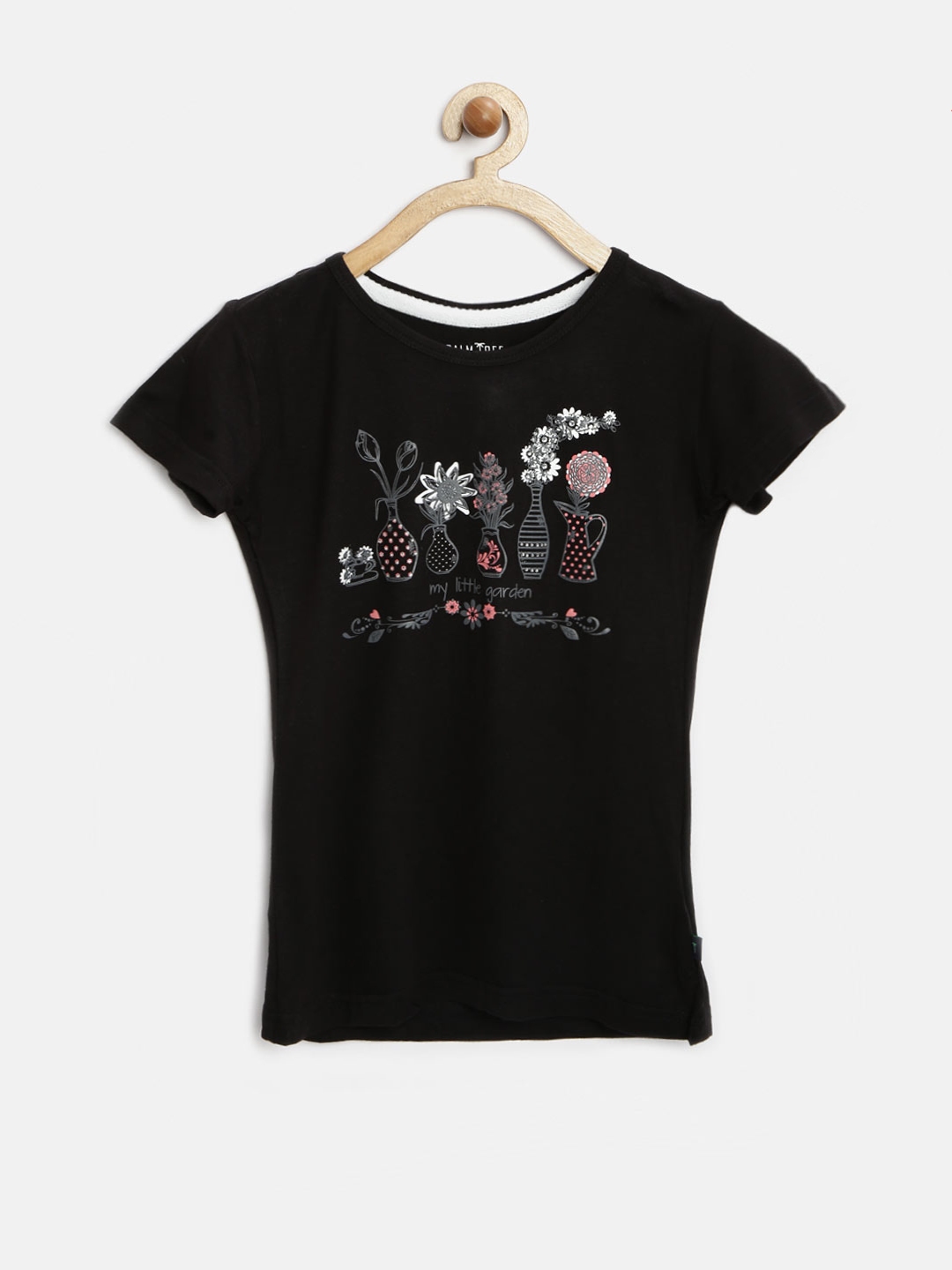 Buy Palm Tree By Gini Jony Girls Black Printed Top Tops for