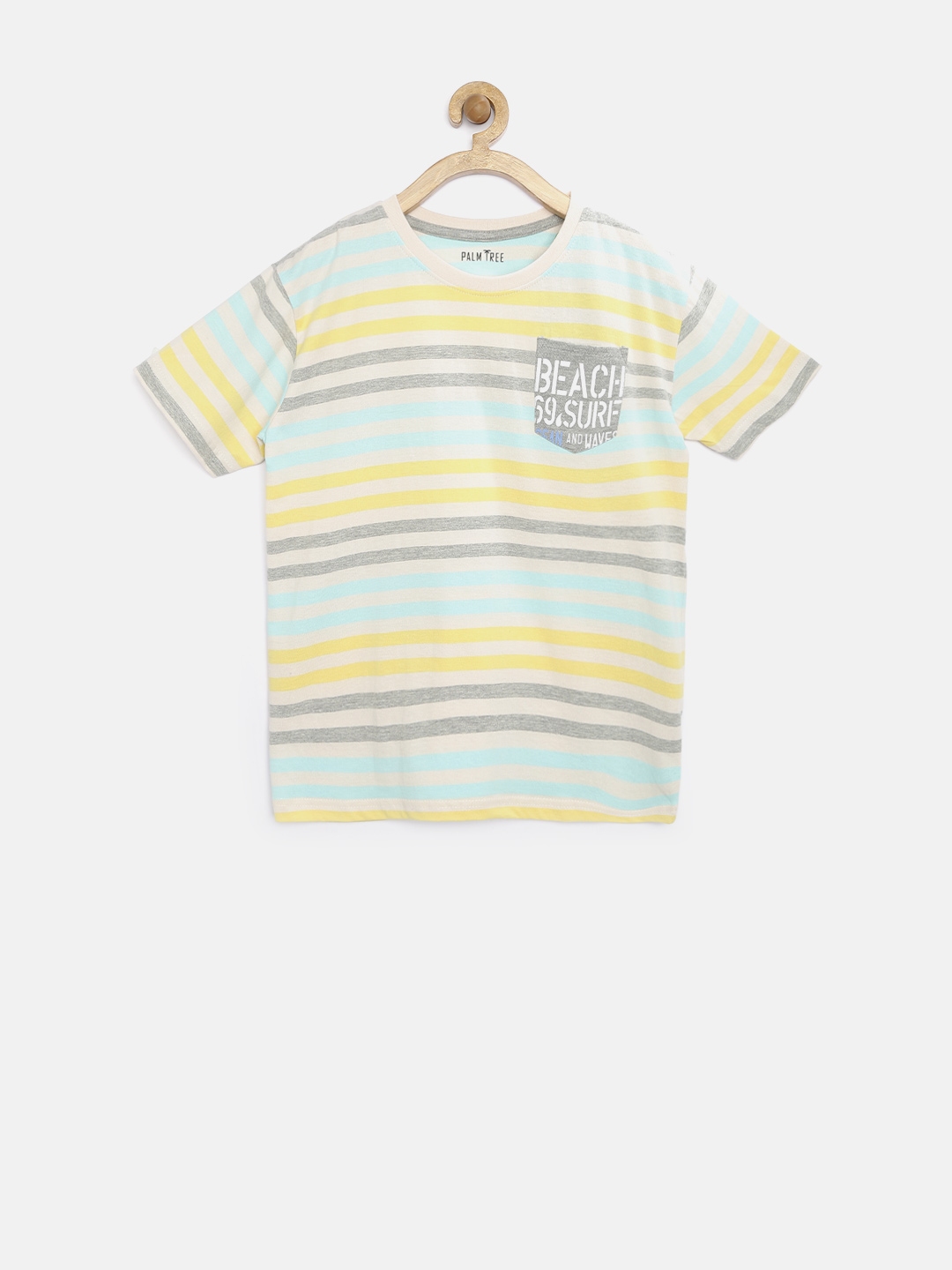 Buy Palm Tree By Gini Jony Multicoloured Striped Pure Cotton T