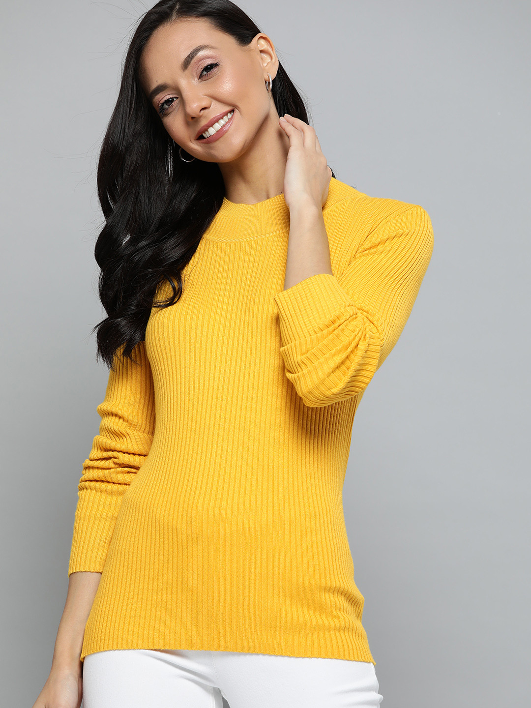 mustard sweater womens