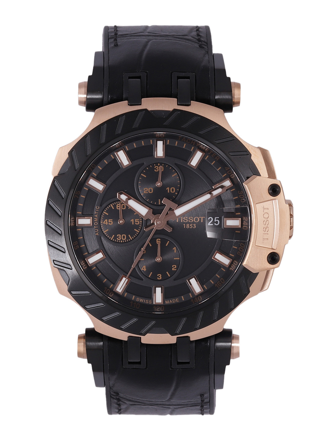 TISSOT Men Black T-Race Automatic Swiss Chronograph Watch T1154273705101