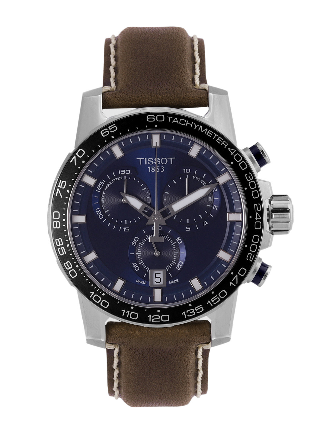 TISSOT Men Navy Blue Supersport Swiss Chronograph Watch T1256171604100