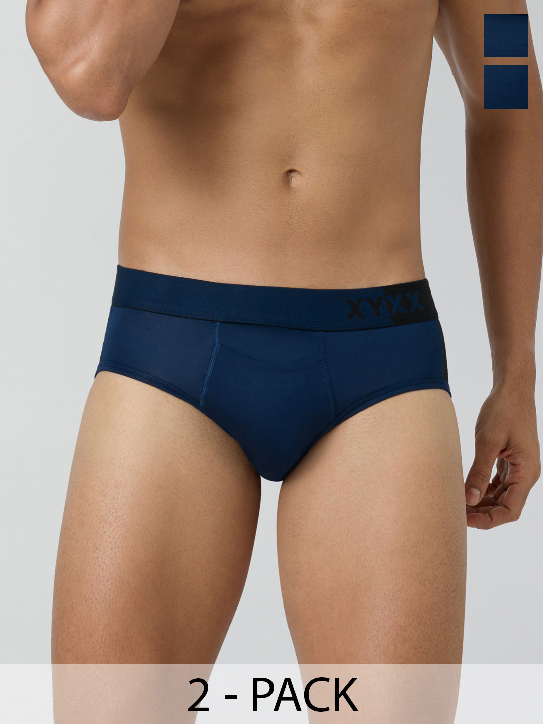 XYXX Men IntelliSoft Antimicrobial Micro Modal Pack of 2 Dualist Briefs XYBRF2PCKN169XXL