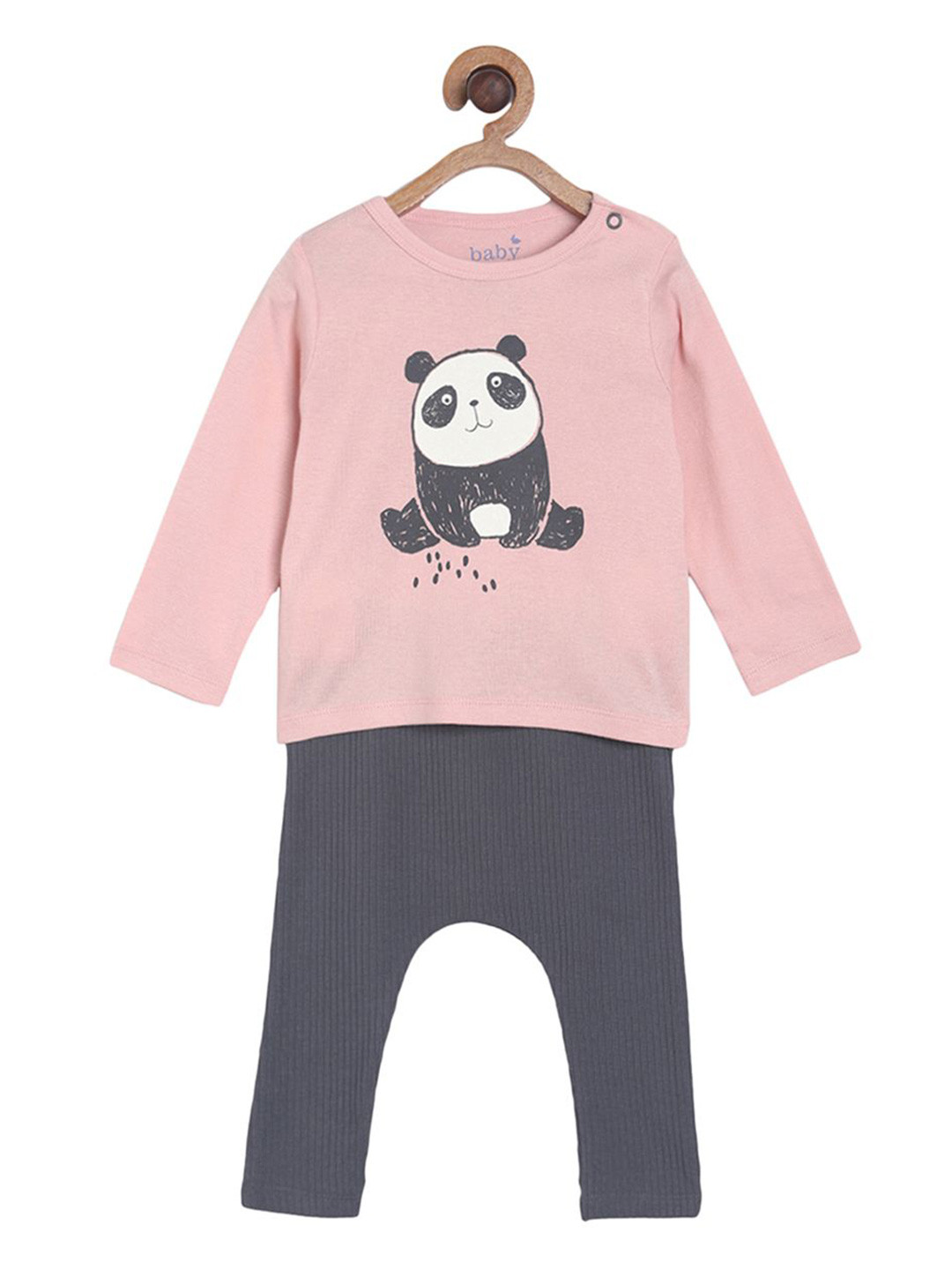 MINI KLUB Boys White & Black Lion Print Round Neck T-shirt