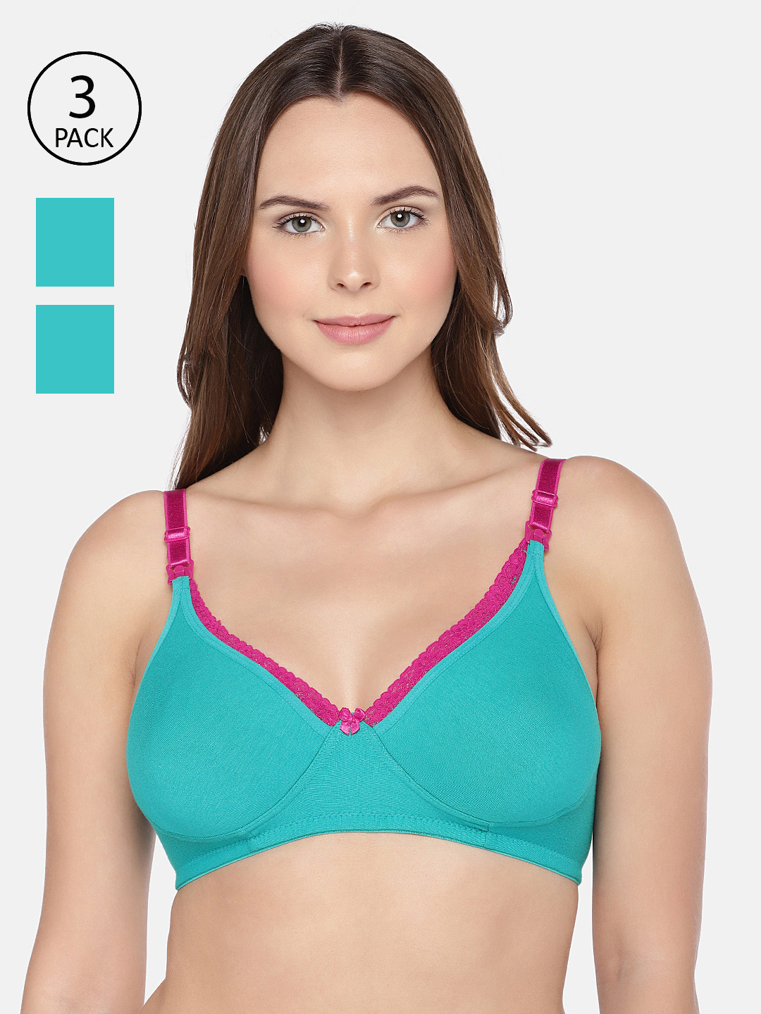 Inner Sense Green Non-Wired Organic Cotton Antimicrobial Maternity Bra IMBC003B_3B_3B