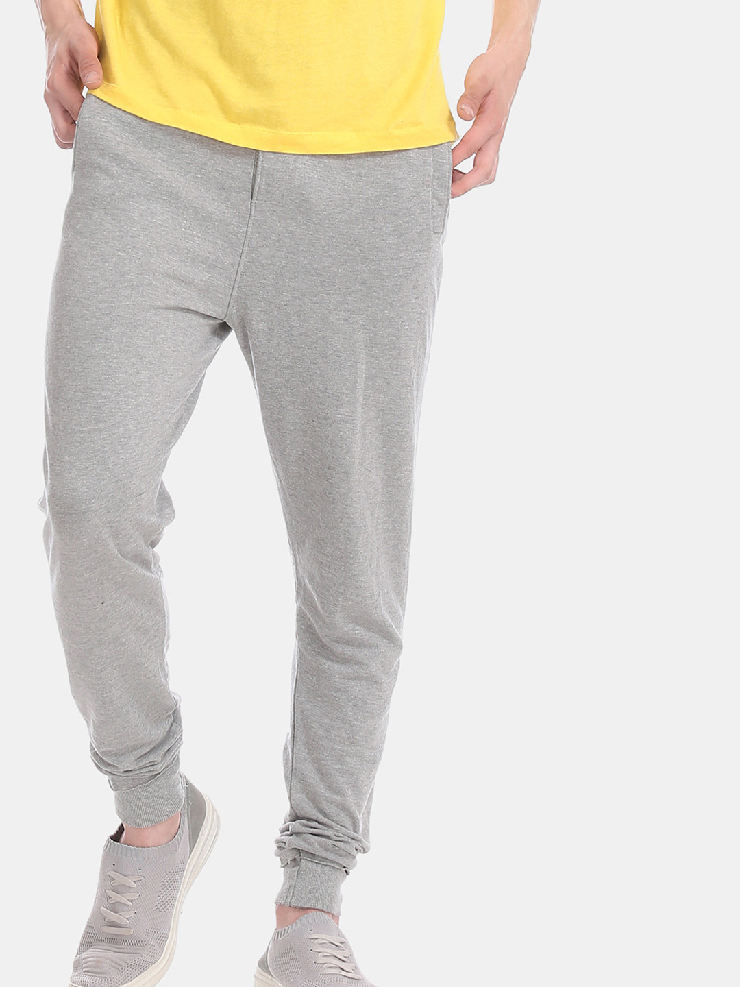 Colt Men Grey Heathered Straight-Fit Joggers