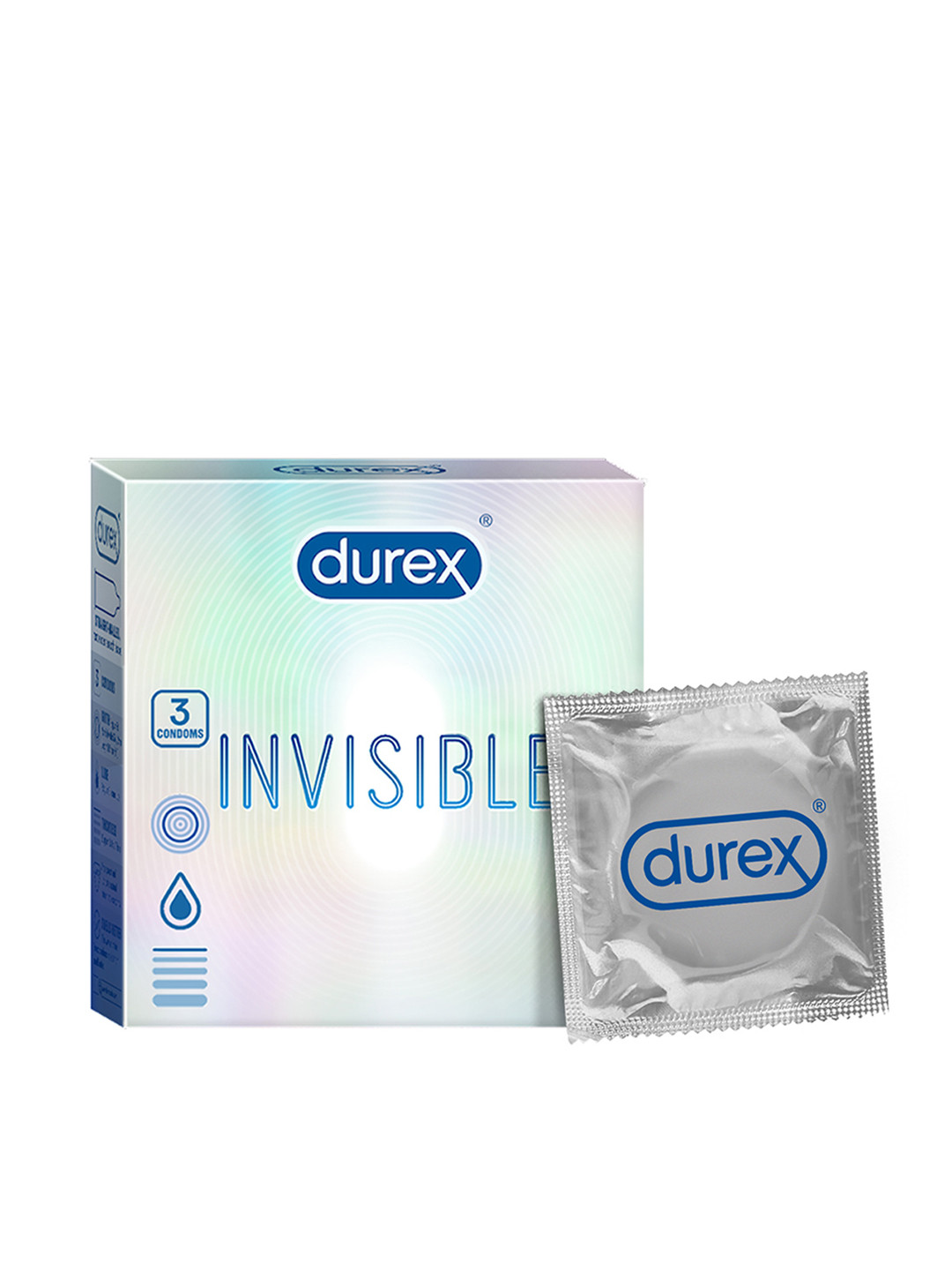 Durex Men Invisible Super Ultra Thin Condoms - 3 Pcs