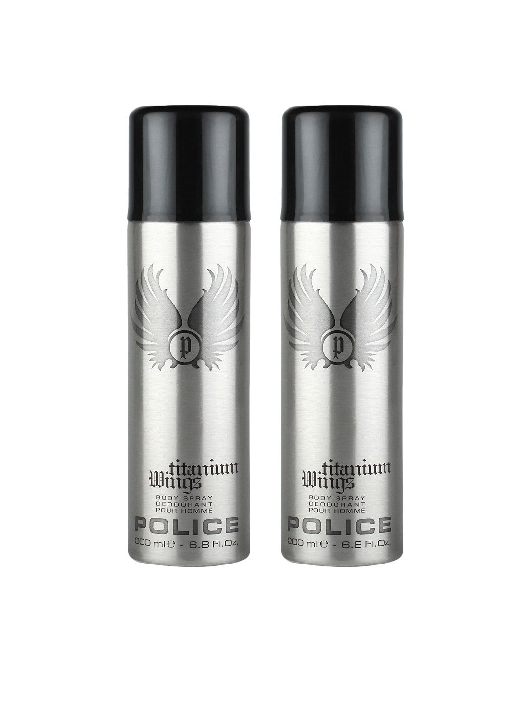 Police Men Set of 2  Wings Titanium Deodorant