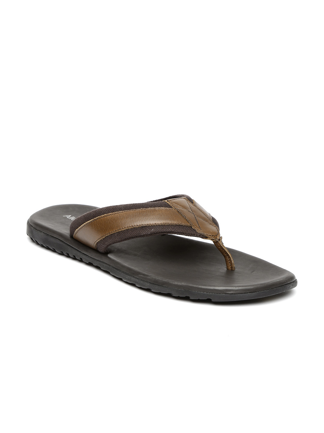 Buy Allen Solly Men Brown Leather Sandals - Sandals for Men 1221341 | Myntra