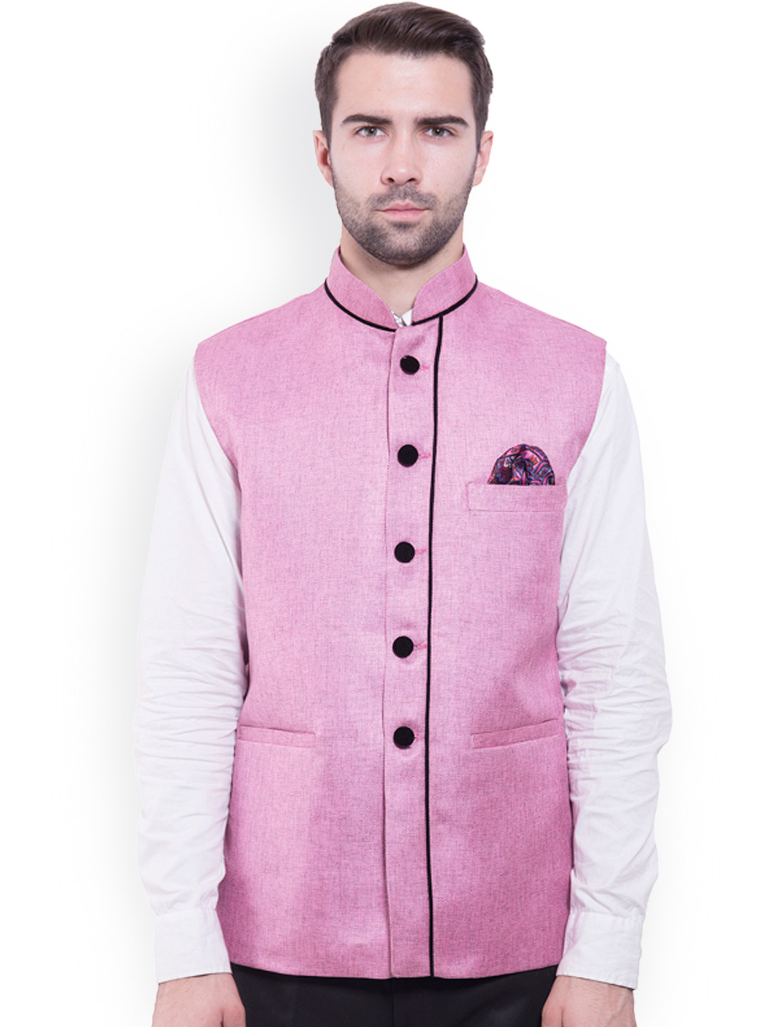 Wintage Pink Nehru Jacket