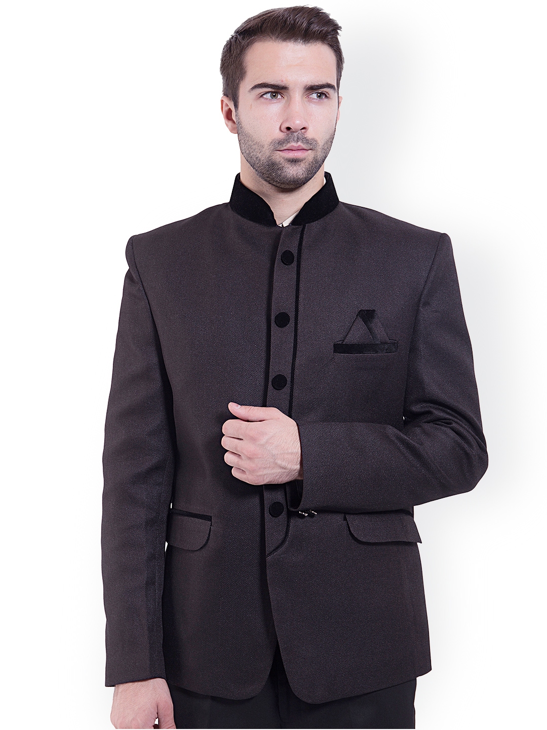 Black new arrivals bandhgala blazer