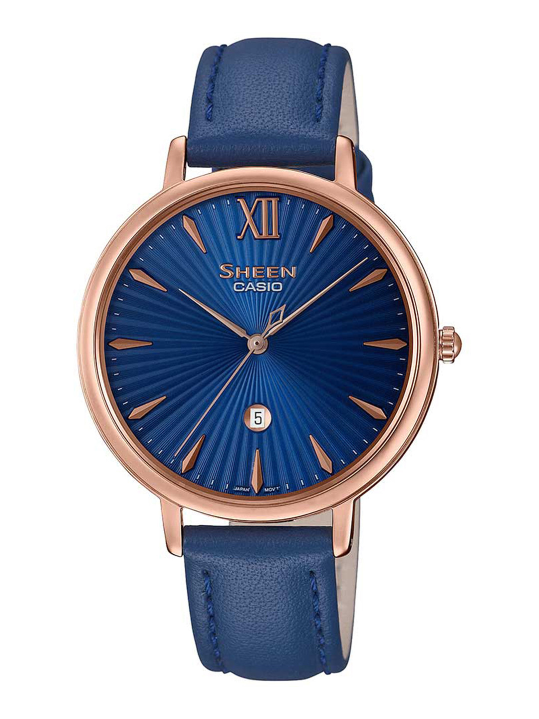 CASIO Women Blue Dial & Blue Leather Straps Analogue Watch SH222