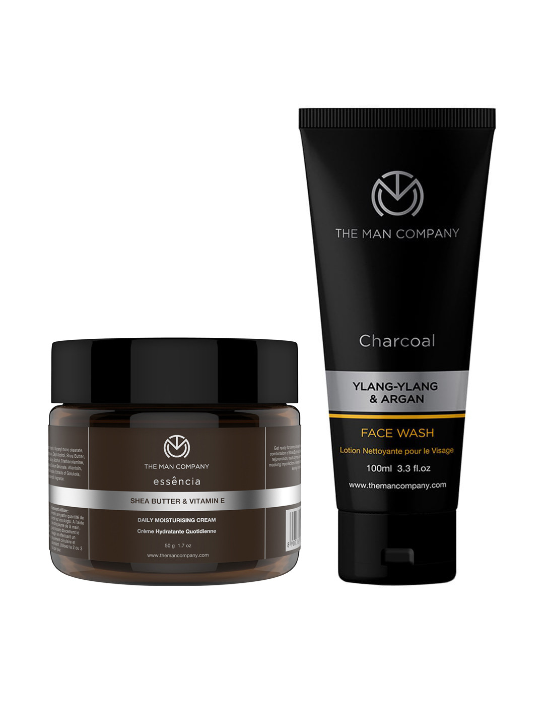 THE MAN COMPANY Set of Shea Butter & Vitamin E Daily Moisturiser & Charcoal Face Wash