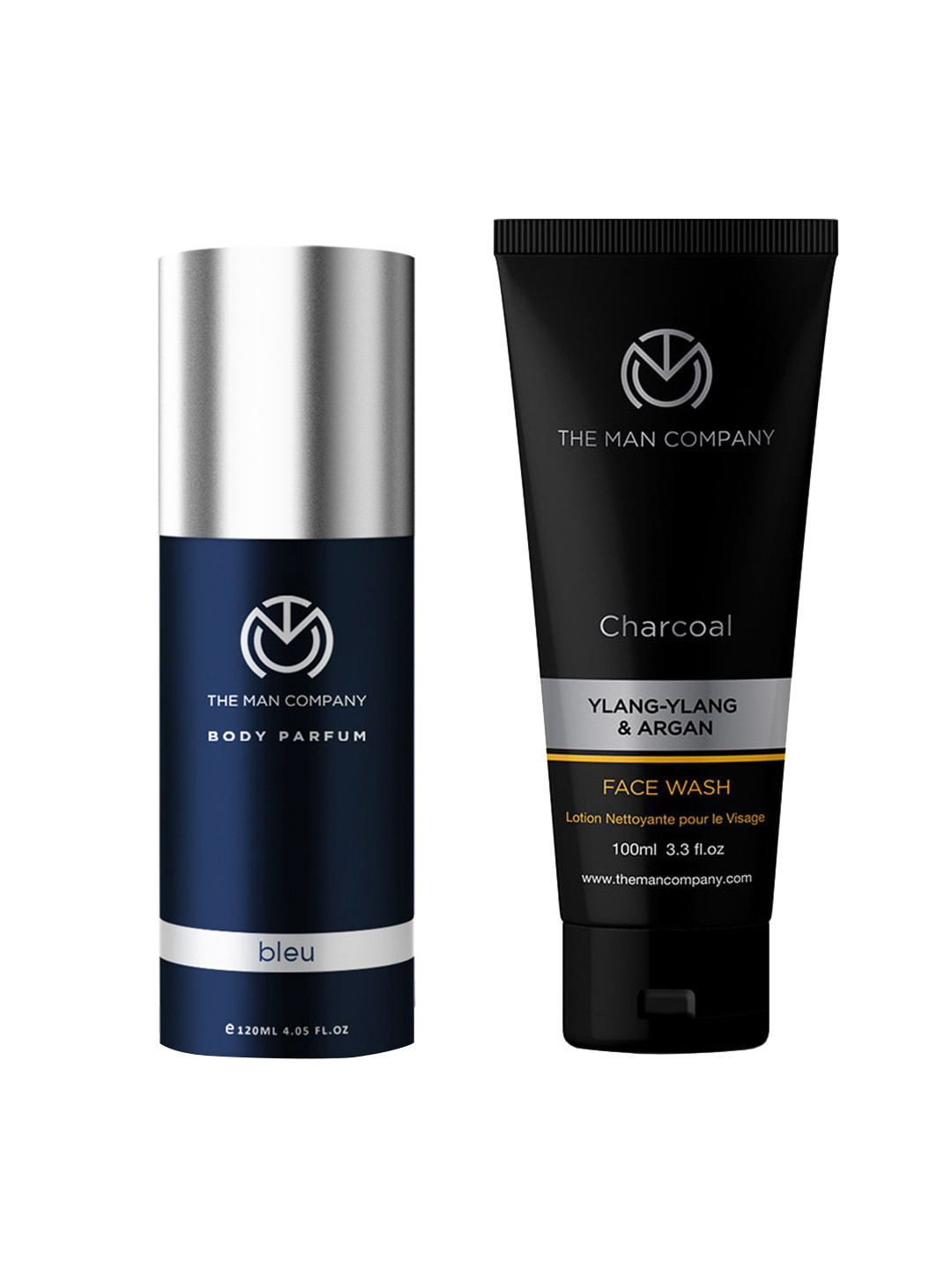 THE MAN COMPANY Set of Charcoal Ylang-Ylang & Argan Face Wash & Bleu Body Perfume