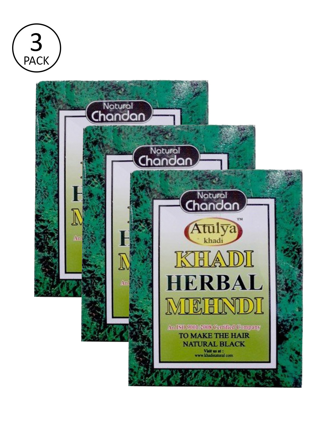 Khadi Natural Set Of 3 Black Herbal Hair Colour