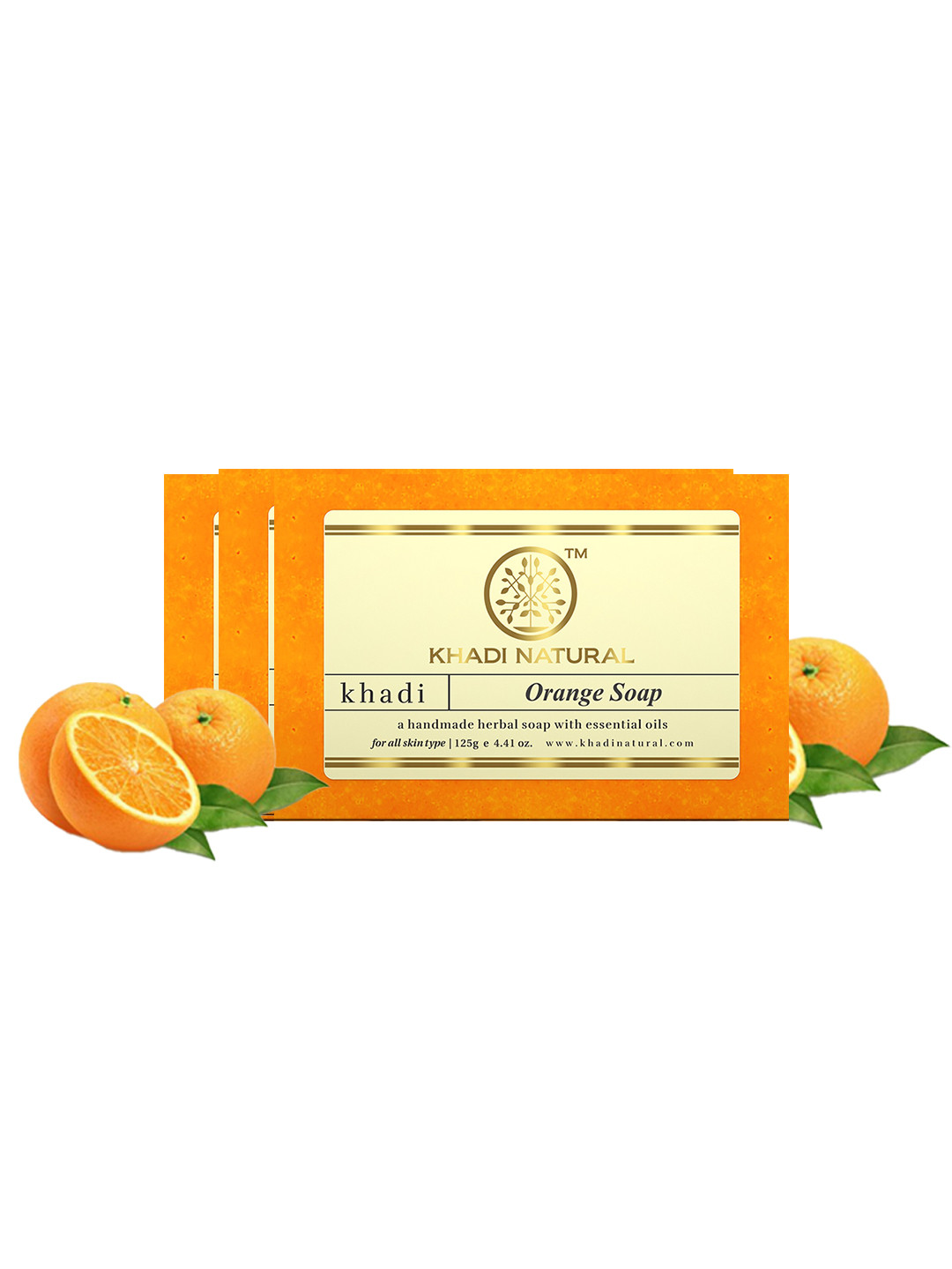 Khadi Natural Set Of 3 Orange Soaps
