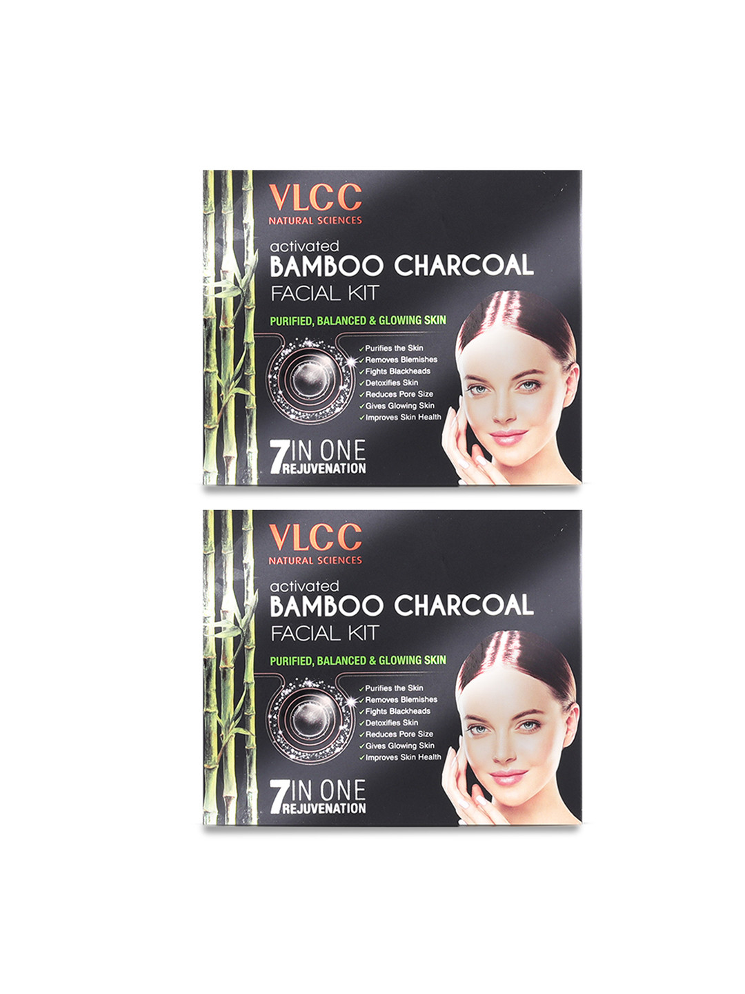 VLCC Pack of 2 Activated Bamboo Charcoal Facial Kit