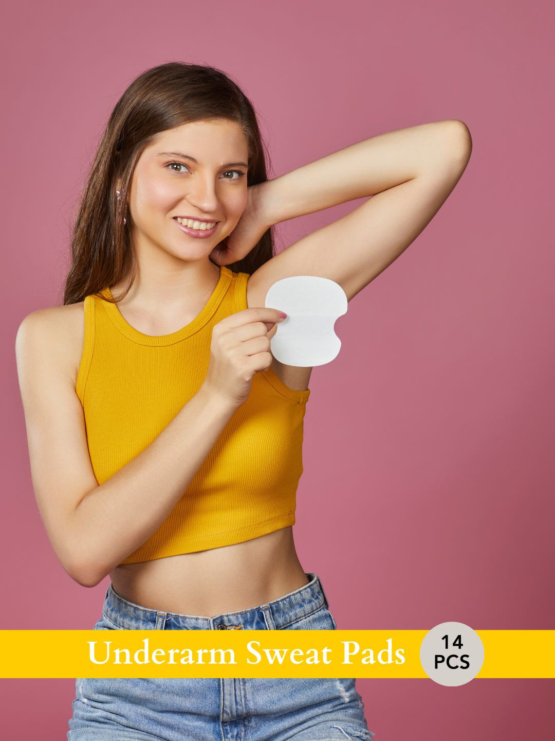 SLICKFIX Underarm Sweat Pads Stain Proof Disposable Peel-off  - 14 Pieces