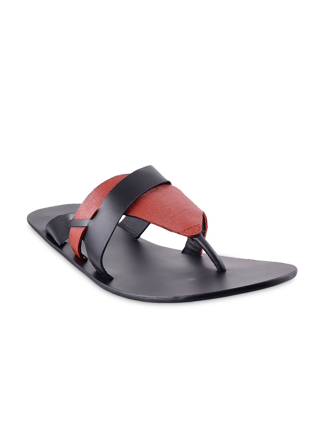 Buy Mochi Men Black Leather Sandals Sandals for Men 1224762 Myntra