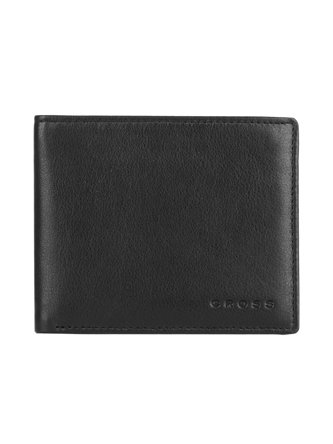 Cross Men Black Solid Two Fold Leather Wallet
