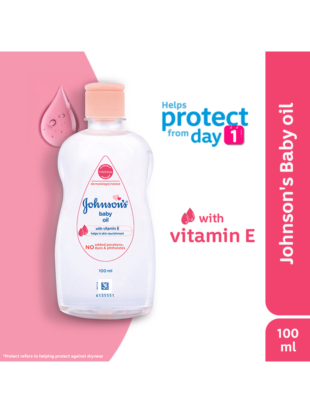 Johnsons Baby Oil with Vitamin E - 100 ml