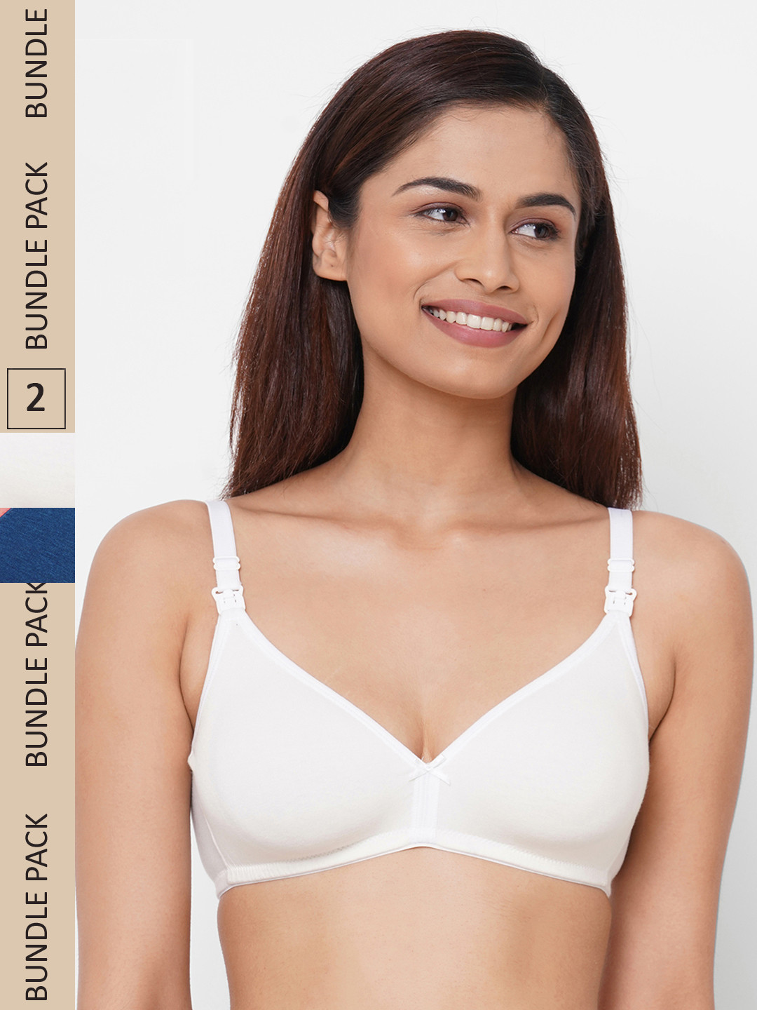 Inner Sense Pack of 2 Solid Non-Wired Non Padded Maternity Bras IMB006B_6F