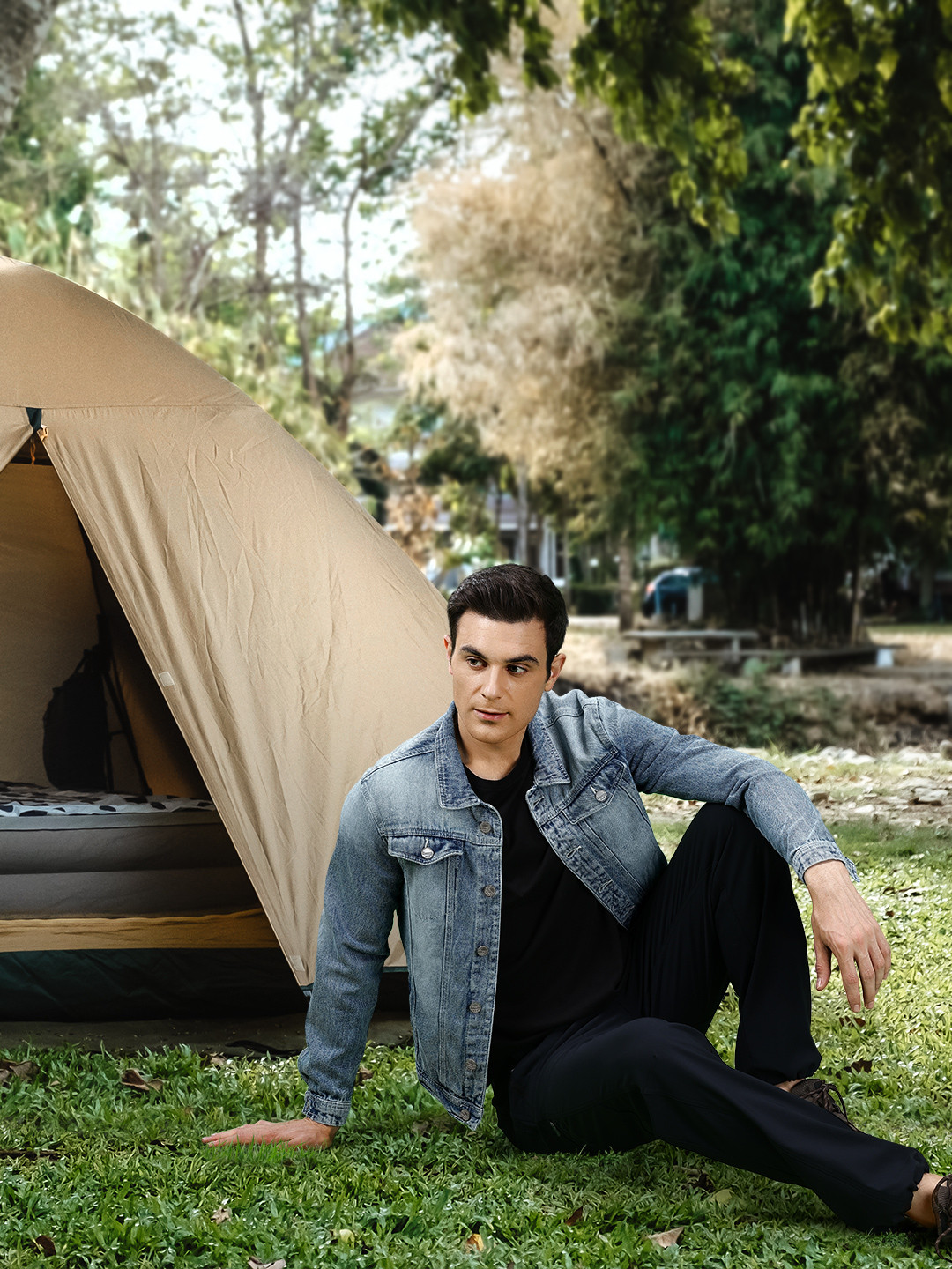 Roadster Men Blue Faded Denim Jacket