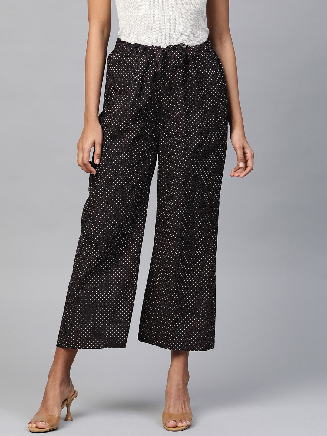 Laado - Pamper Yourself Black & Beige Handblock Print Natural Vegetable Dyed Sustainable Palazzos