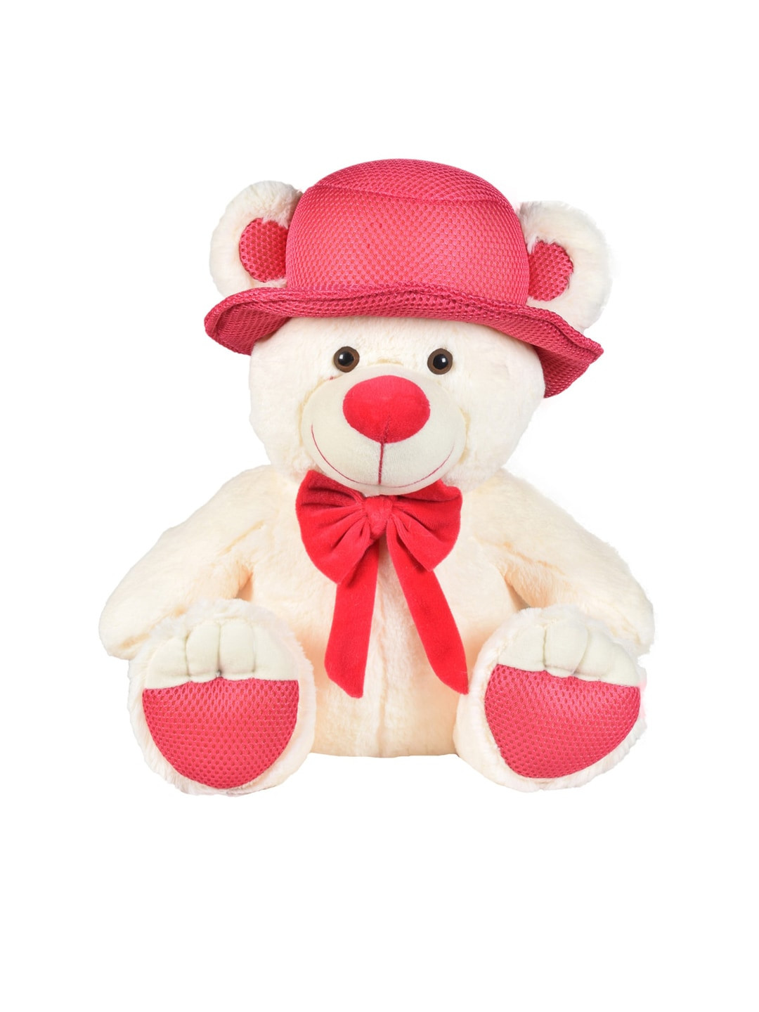 Ultra Unisex Kids Cream-Coloured & Red Mr Goodbear Plush Teddy With Hat Soft Toy