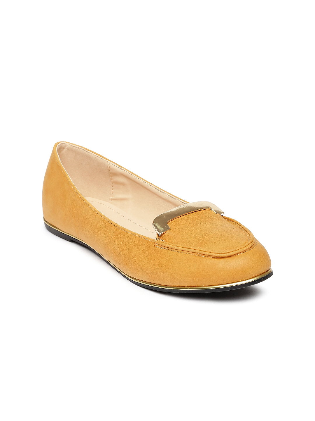 womens mustard flat shoes