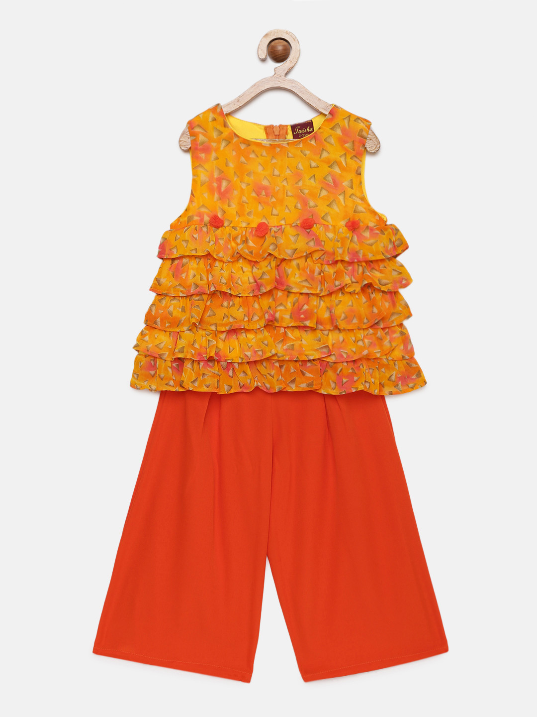 Twisha Girls Multicoloured Printed Top with Palazzos