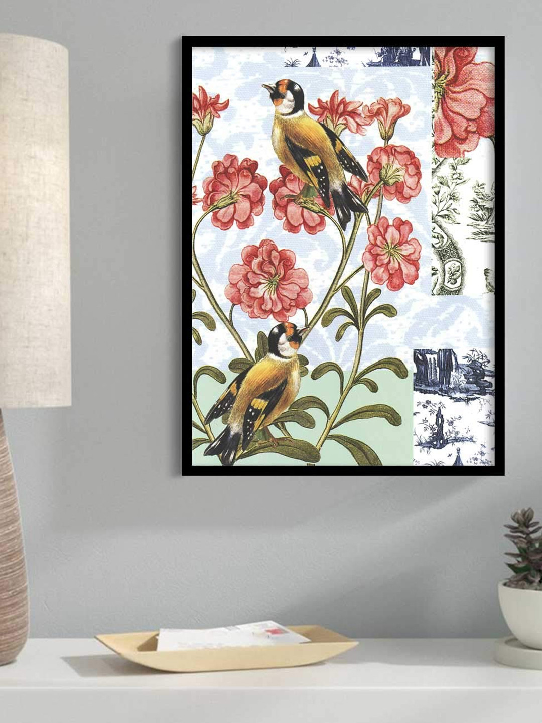 Art Street Blue Canvas Wall Living Room Rectangle Potrait Paintings Wall Art -17 x 13In