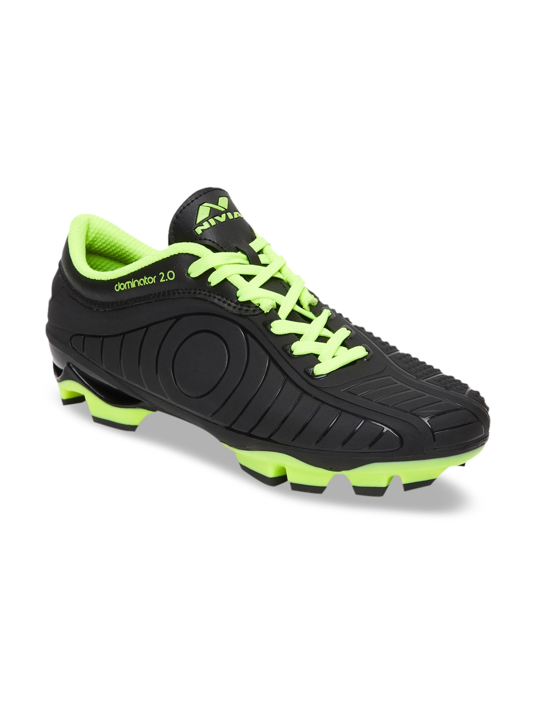 NIVIA Men Black PU Dominator 2.0 Football Shoes