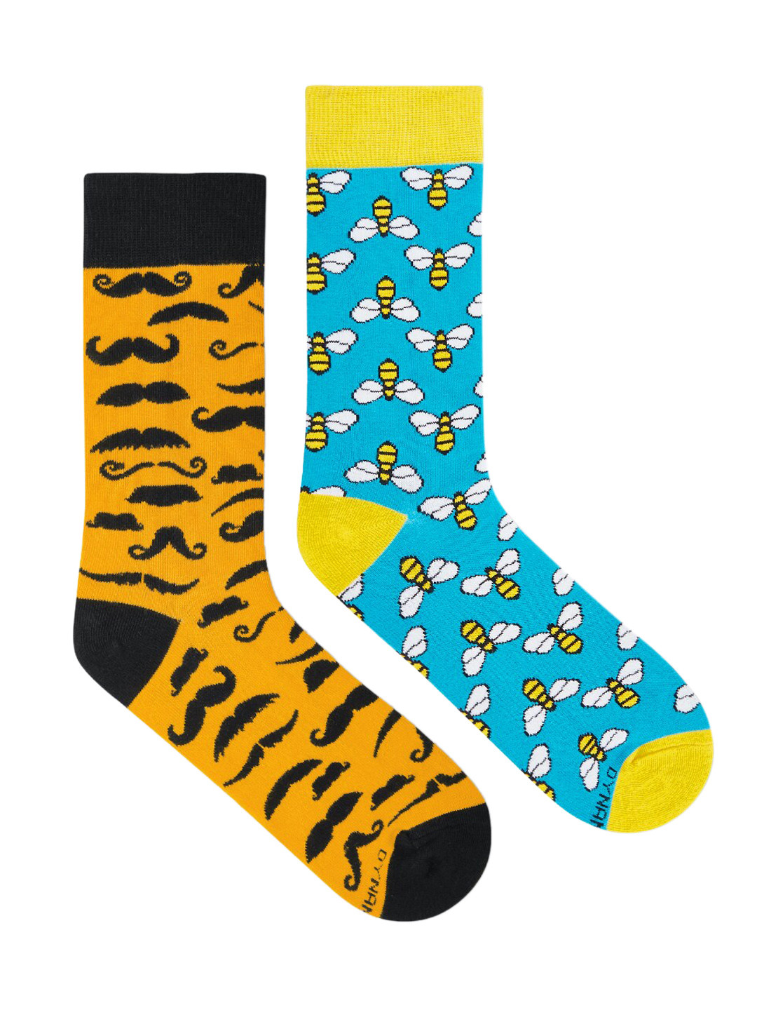 Dynamocks Unisex Pack Of 2 Patterned Mooch & Bees Calf Length Socks