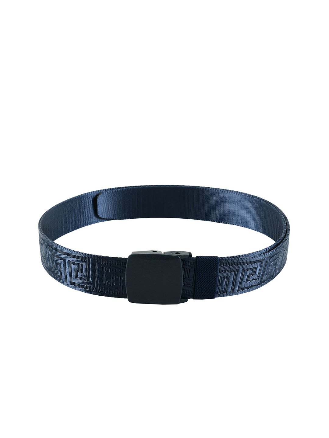 WINSOME DEAL Men Navy Blue Textured Belt