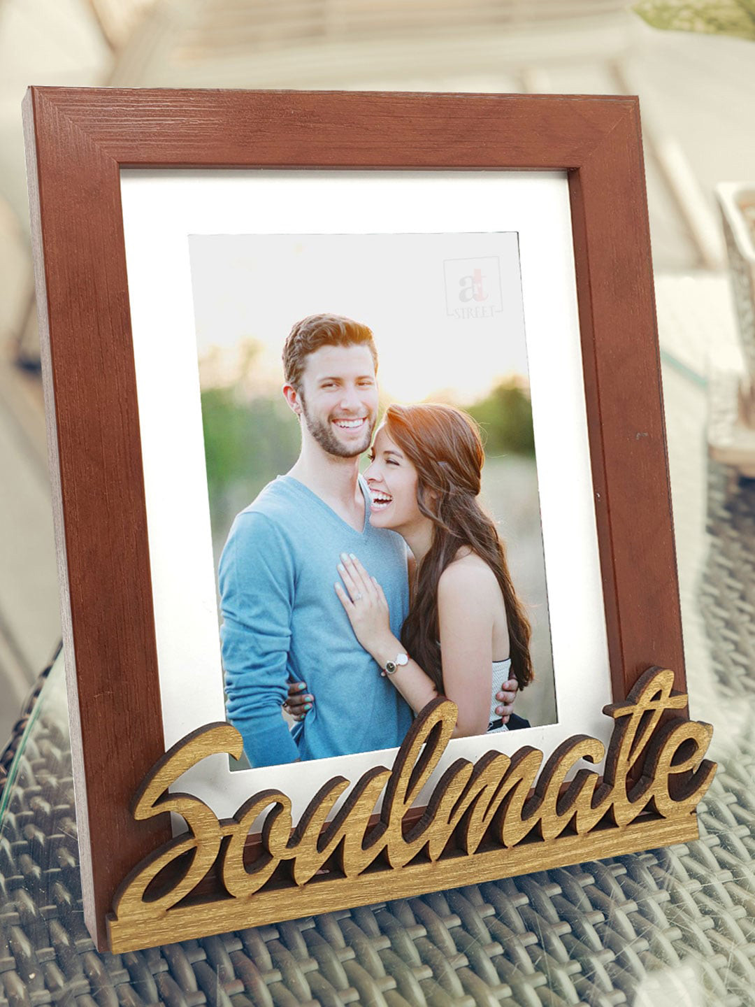 Art Street Brown Soulmate Individual Customize Table Photo Frame