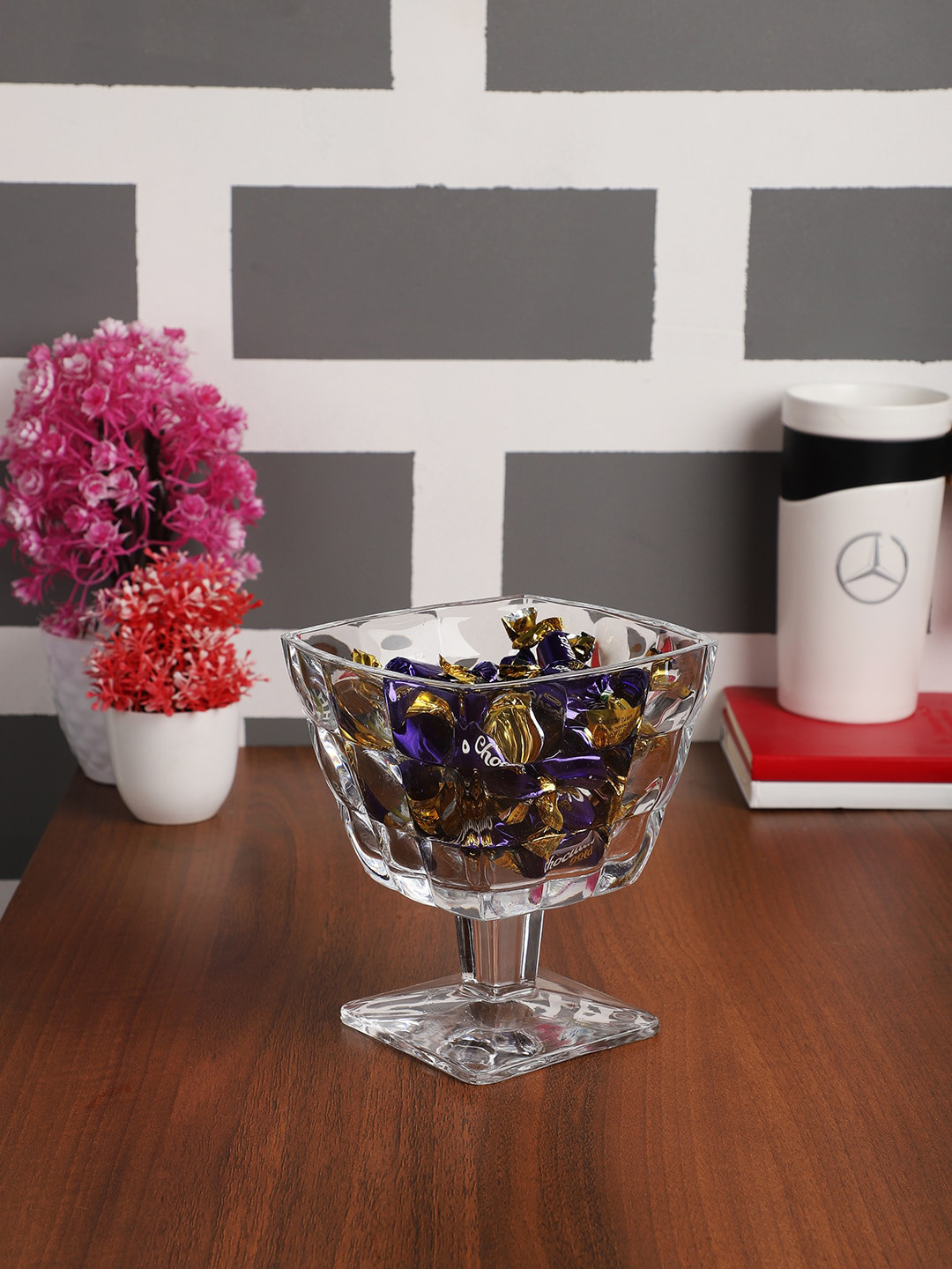 INCRIZMA Transparent Crystal Glass Bowl 800 ml