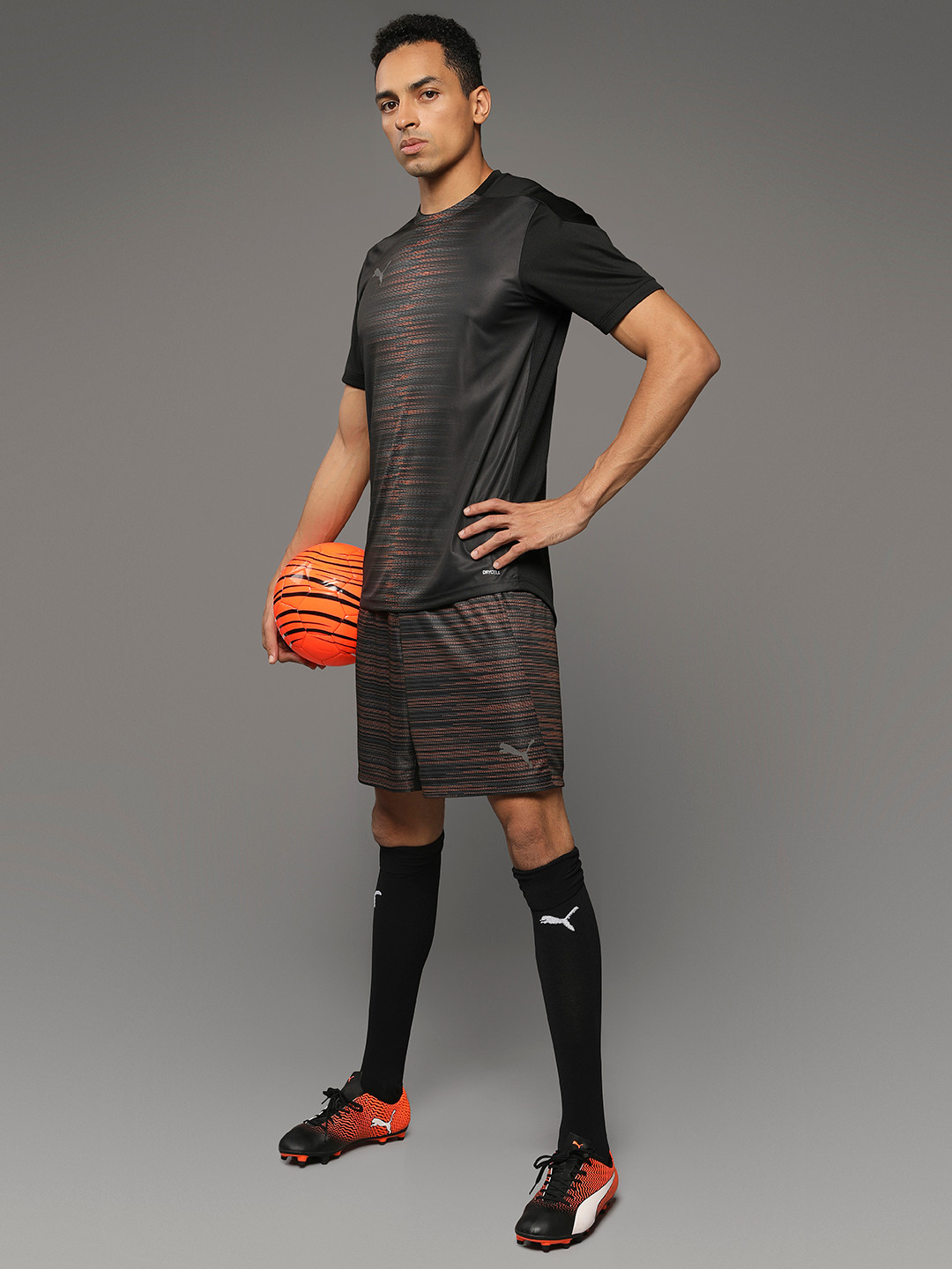 Puma Boys Multicoloured Printed Regular Fit Sports Shorts