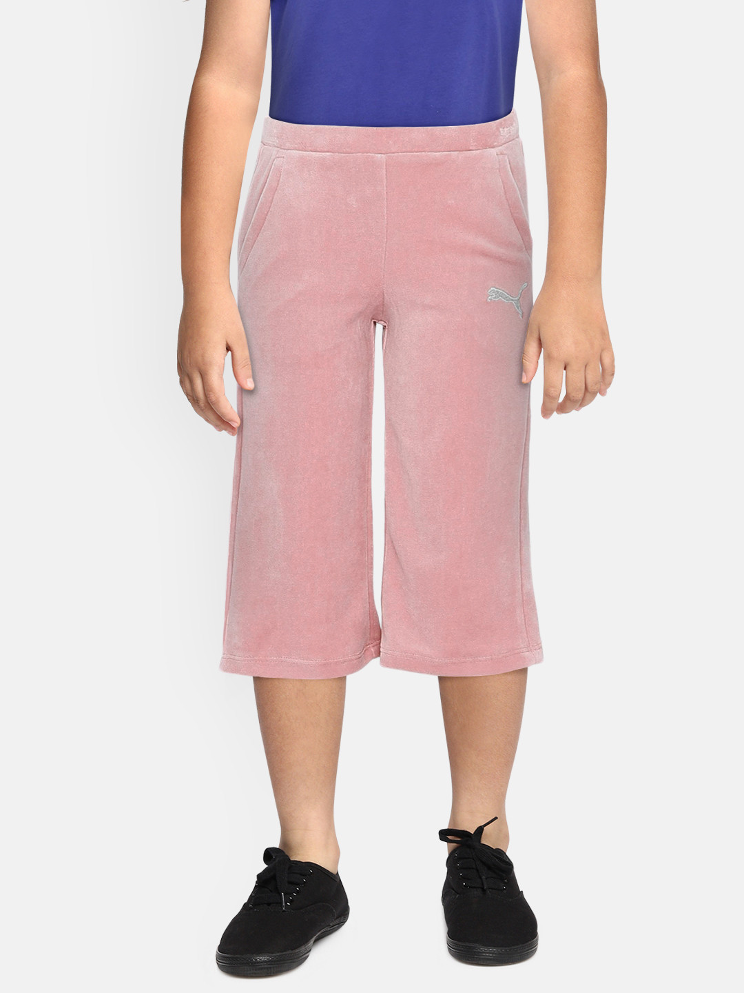Puma Girls Pink Alpha Velvet Track Pants