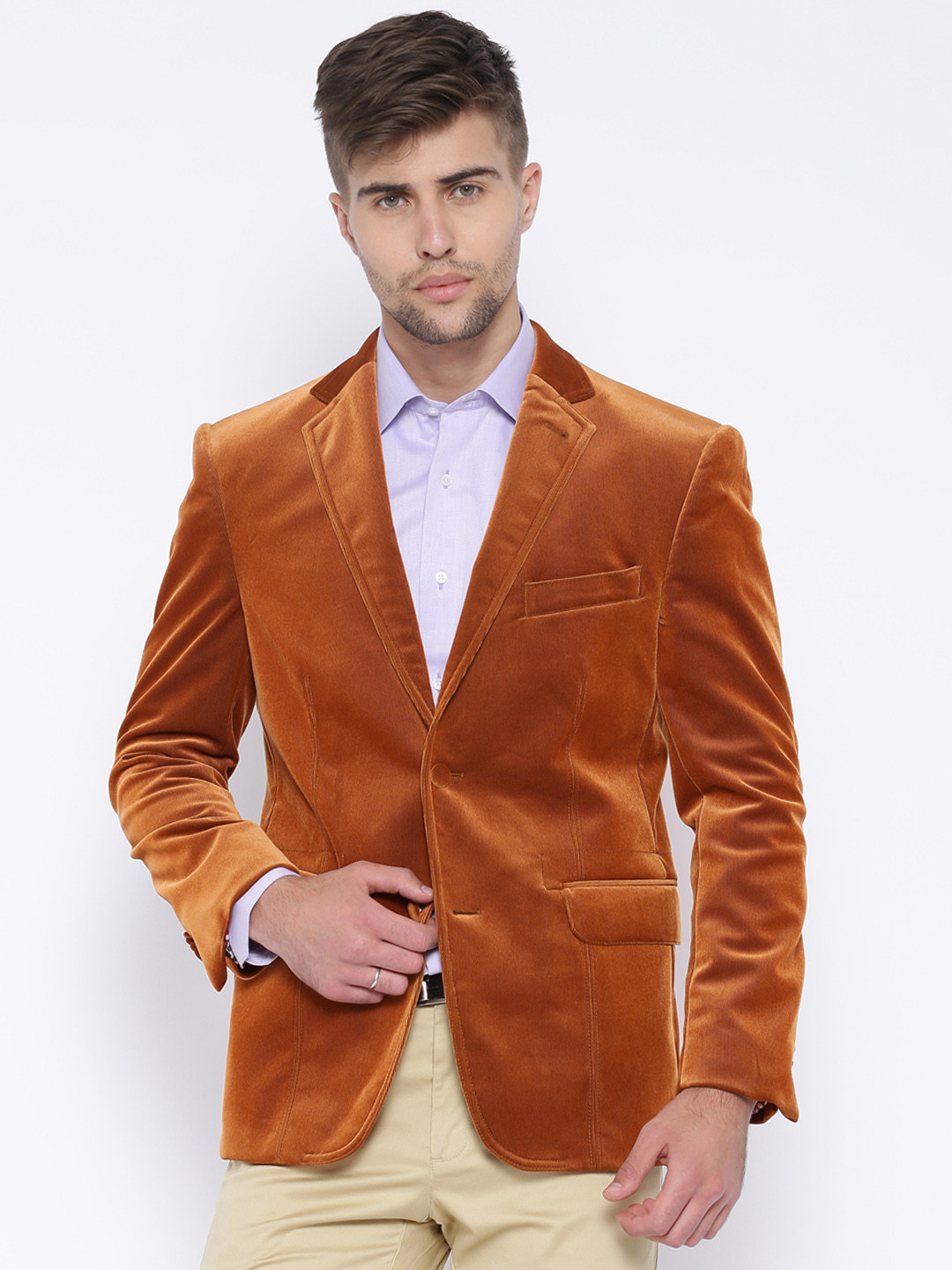 rust orange blazer