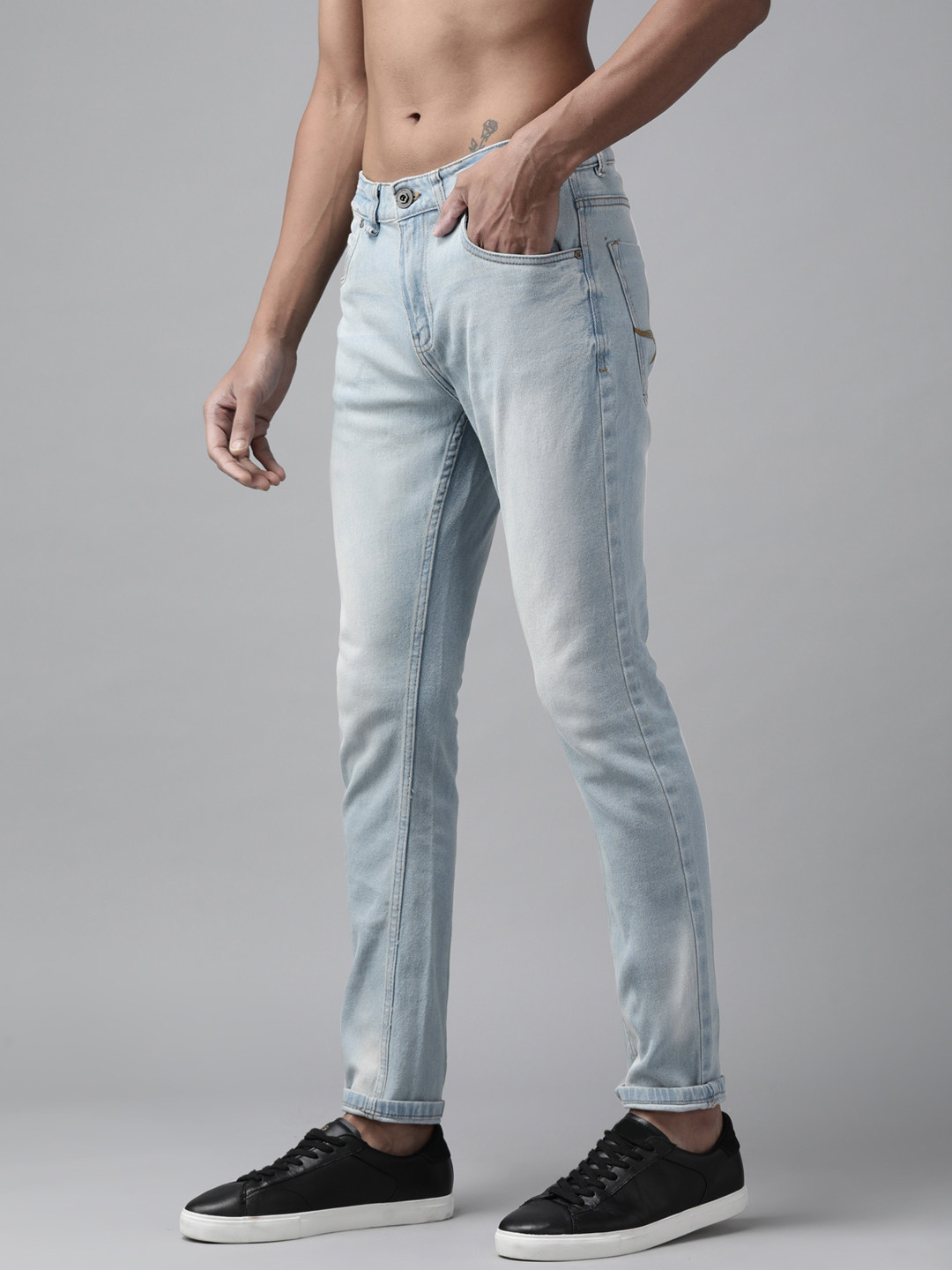 Roadster Men Blue Skinny Fit Light Fade Stretchable Jeans