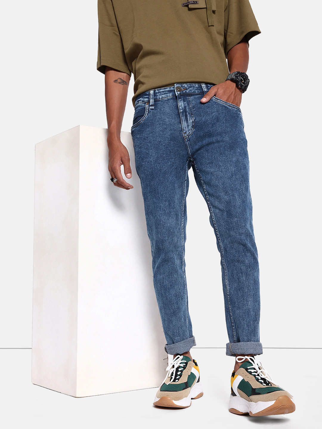 The Roadster Lifestyle Co. Men Denim Blue Skinny Fit MCW Back Street Boys Hyper Hypo Jeans