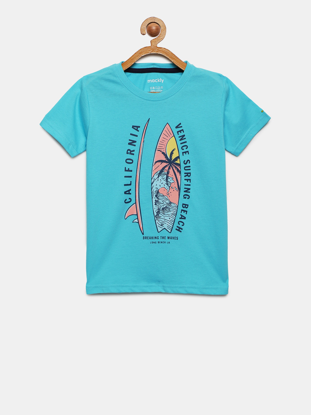 mackly Boys Blue Printed Lounge T-Shirt