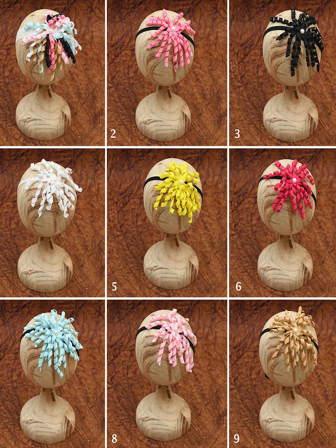 FUNKRAFTS Girls Set Of 9 Korker Embellished Headbands