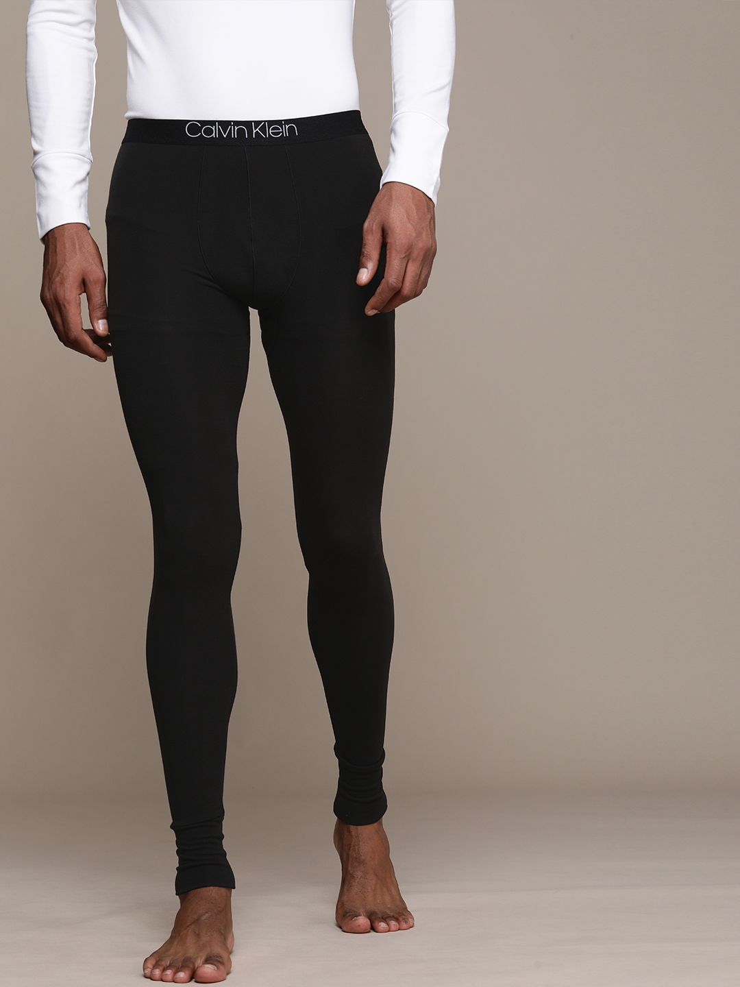 Buy Calvin Klein Underwear Men Black Solid Thermal Bottom - Thermal Bottoms  for Men 12370916