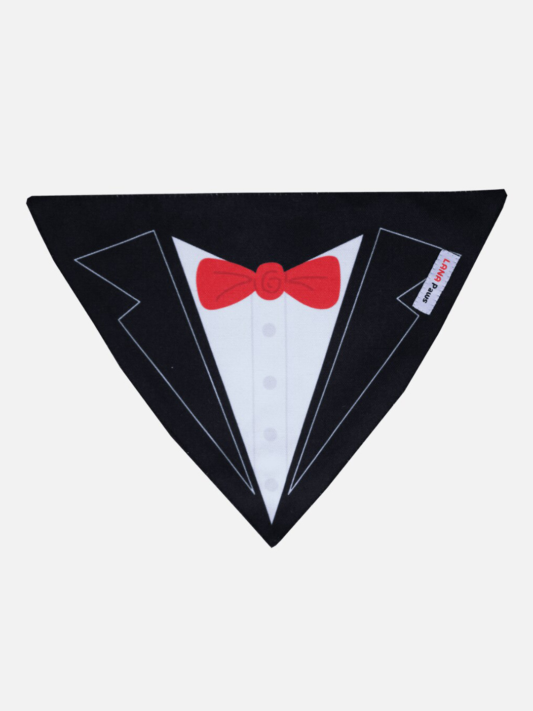 LANA PAWS Black & White Tuxedo Dog Bandana Scarf
