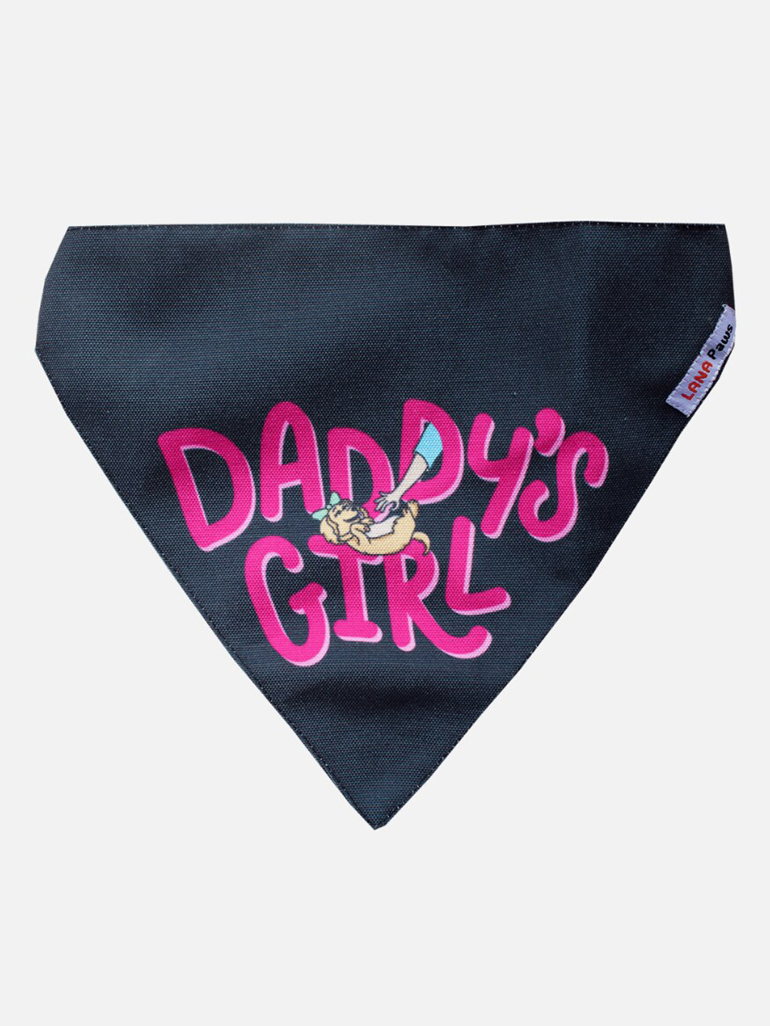 LANA PAWS Black & Pink Printed Dog Bandana Scarf