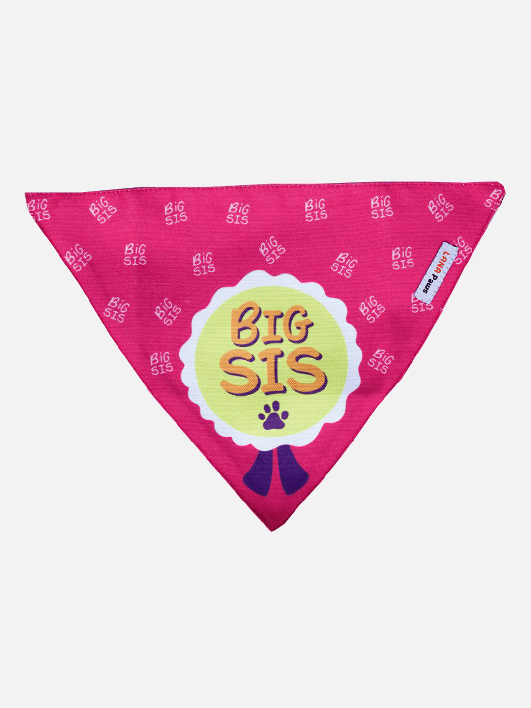 LANA PAWS Pink & Yellow Big Sis Dog Printed Bandana Scarf
