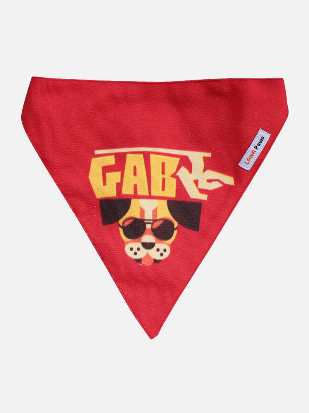 LANA PAWS Red & Yellow Gabru Dog Bandana Scarf