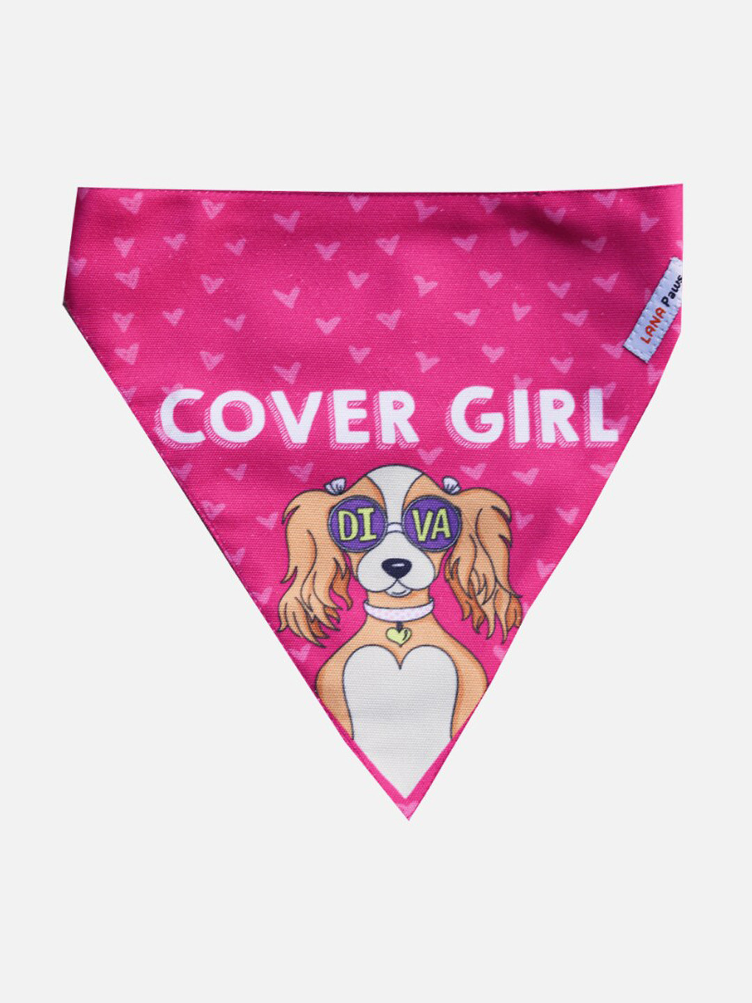 LANA PAWS Pink Printed Dog Bandana Scarf