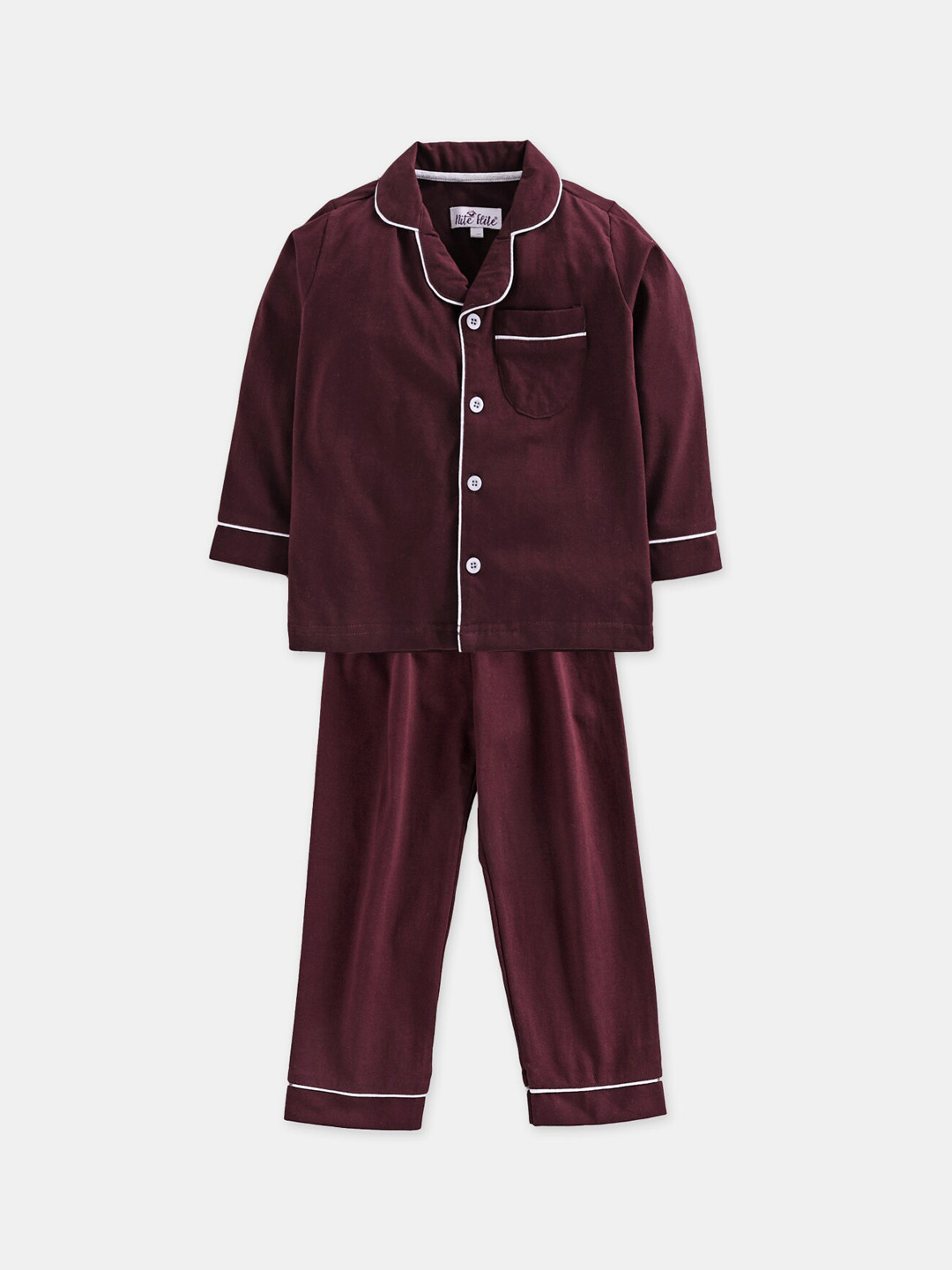 Nite Flite Unisex Kids Maroon Night suit